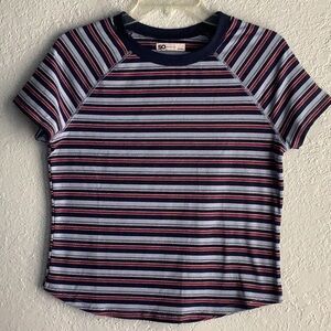 SO Striped Short Sleeve Tee - Red, Blue, White
